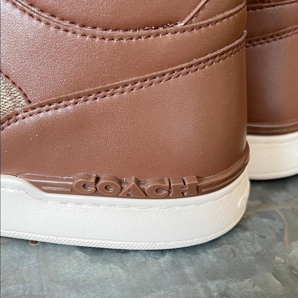 NWOT Coach | Clip Court High Top Signature Canvas Sneakers | Size 13 - Picture 6 of 15